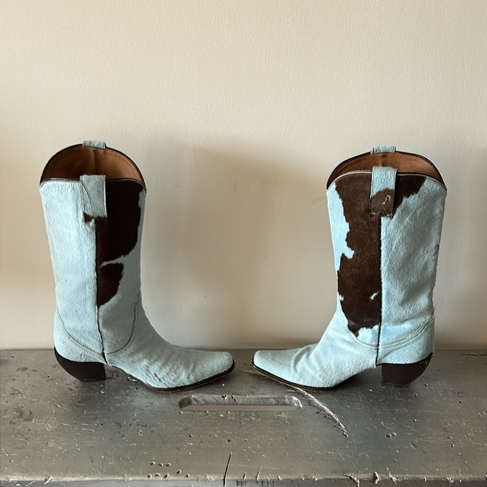 Vintage Cowboy Boots- Calf Hair Ponyhair Cowhide - Picture 10 of 17